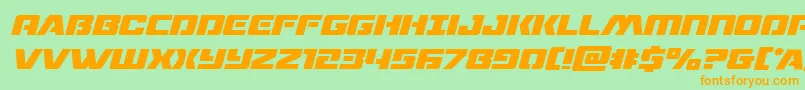 Weitere Informationen zur Dronetrackerital-Schriftart Dronetrackerital-Schriftart – Orangefarbene Schriften auf grünem Hintergrund