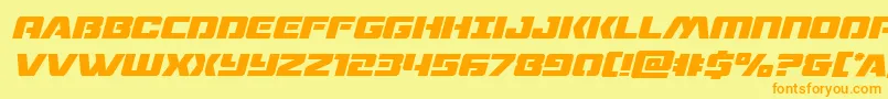 Dronetrackerital Font – Orange Fonts on Yellow Background