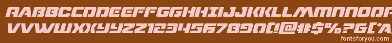 Dronetrackerital Font – Pink Fonts on Brown Background