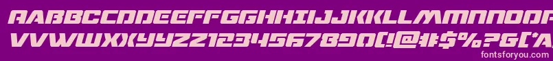 Dronetrackerital Font – Pink Fonts on Purple Background