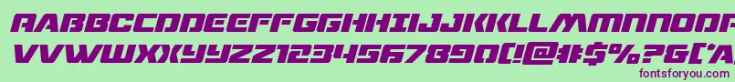 Dronetrackerital Font – Purple Fonts on Green Background