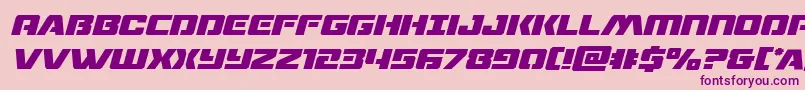 Dronetrackerital Font – Purple Fonts on Pink Background