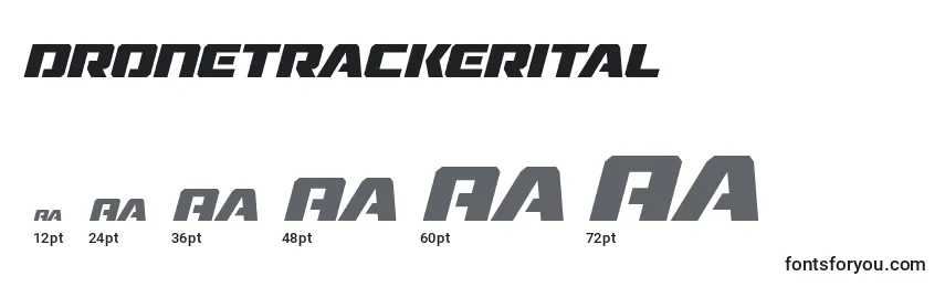 Dronetrackerital Font Sizes
