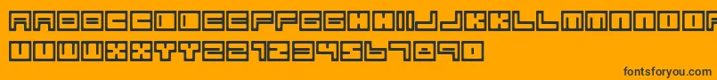 BimSinSimbolos Font – Black Fonts on Orange Background