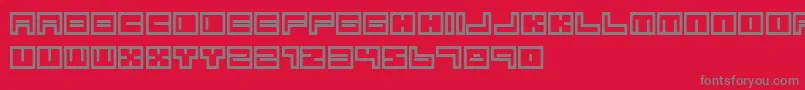 BimSinSimbolos Font – Gray Fonts on Red Background