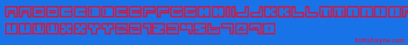 BimSinSimbolos Font – Red Fonts on Blue Background