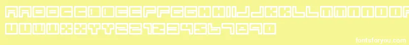 BimSinSimbolos Font – White Fonts on Yellow Background