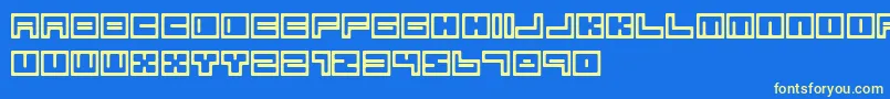 BimSinSimbolos Font – Yellow Fonts on Blue Background