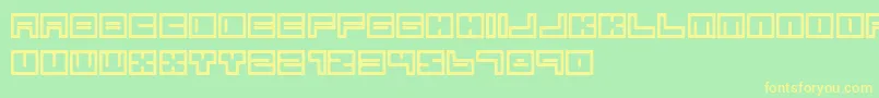 Police BimSinSimbolos – polices jaunes sur fond vert