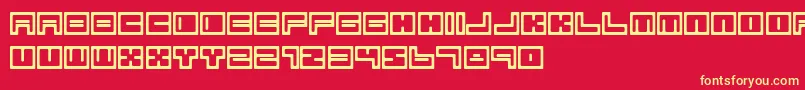 BimSinSimbolos Font – Yellow Fonts on Red Background