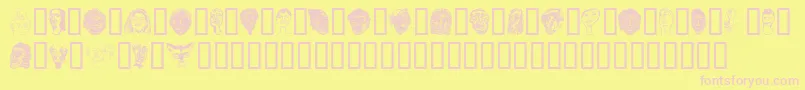 Facesplain Font – Pink Fonts on Yellow Background