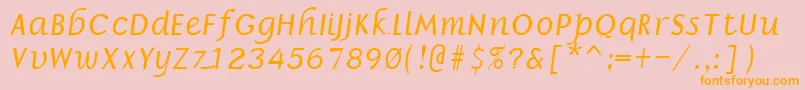 BorzoiBoldItalic Font – Orange Fonts on Pink Background