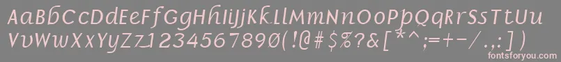 BorzoiBoldItalic Font – Pink Fonts on Gray Background