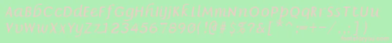 BorzoiBoldItalic Font – Pink Fonts on Green Background