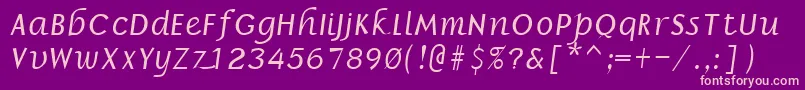 BorzoiBoldItalic Font – Pink Fonts on Purple Background