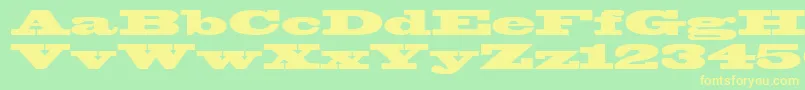 Blackoak Font – Yellow Fonts on Green Background