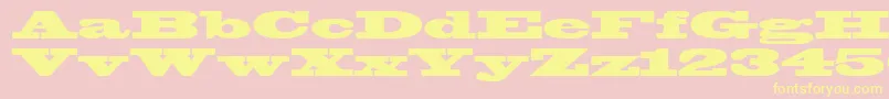 Blackoak Font – Yellow Fonts on Pink Background