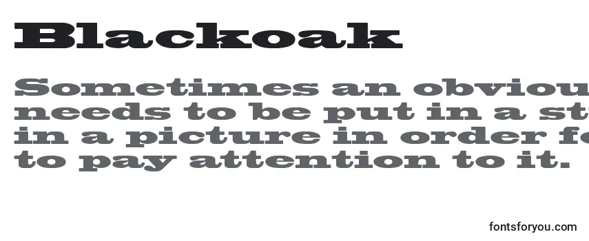 Review of the Blackoak Font
