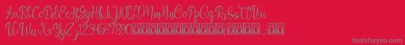 Aleidita Font – Gray Fonts on Red Background