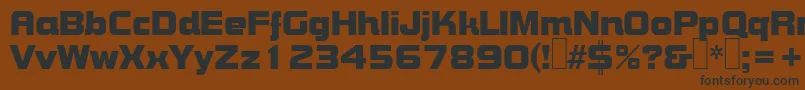 B790DecoRegular Font – Black Fonts on Brown Background