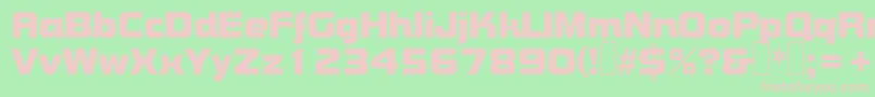 フォントB790DecoRegular – 緑の背景にピンクのフォント