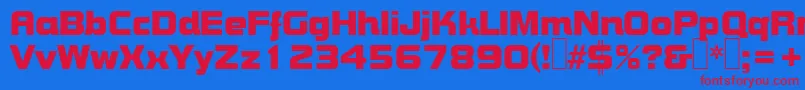 B790DecoRegular-Schriftart – Rote Schriften auf blauem Hintergrund