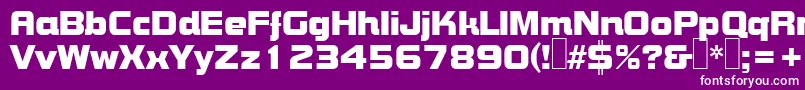 Шрифт B790DecoRegular – белые шрифты на фиолетовом фоне