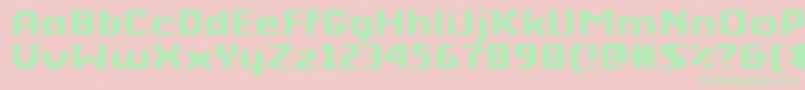 Kkberktp Font – Green Fonts on Pink Background