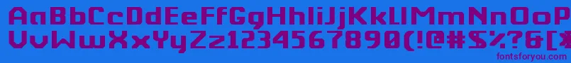 Kkberktp Font – Purple Fonts on Blue Background