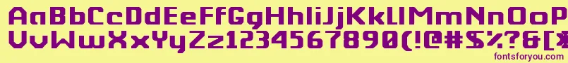 Kkberktp Font – Purple Fonts on Yellow Background