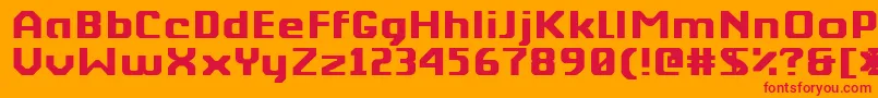 Kkberktp Font – Red Fonts on Orange Background