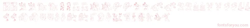 DisneyFamily1 Font – Pink Fonts on White Background