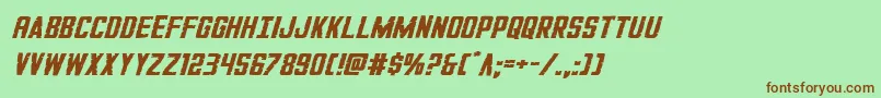 GiIncognitosmallital Font – Brown Fonts on Green Background