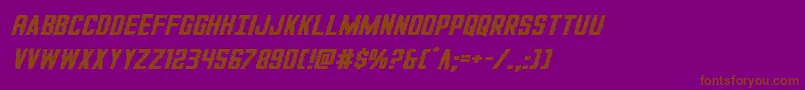 GiIncognitosmallital Font – Brown Fonts on Purple Background