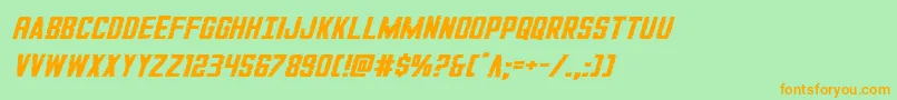 GiIncognitosmallital Font – Orange Fonts on Green Background