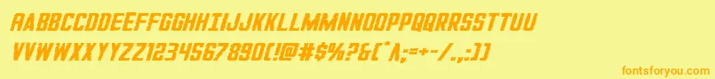 GiIncognitosmallital Font – Orange Fonts on Yellow Background