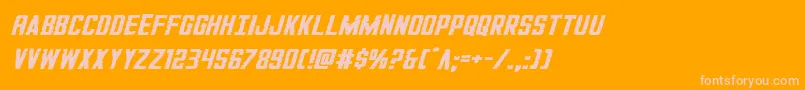 GiIncognitosmallital Font – Pink Fonts on Orange Background