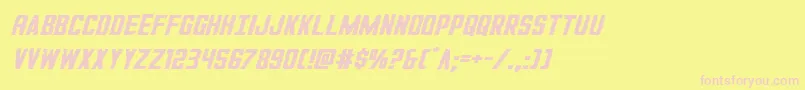 Шрифт GiIncognitosmallital – розовые шрифты на жёлтом фоне
