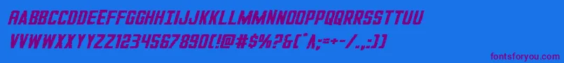 GiIncognitosmallital Font – Purple Fonts on Blue Background