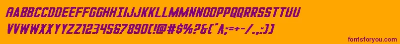 GiIncognitosmallital Font – Purple Fonts on Orange Background