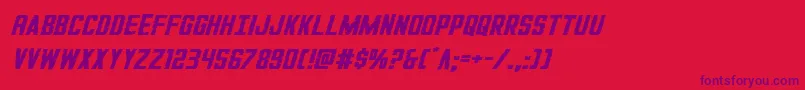 GiIncognitosmallital Font – Purple Fonts on Red Background