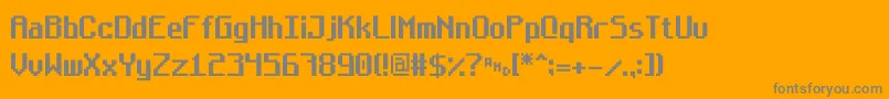 フォントBugsmirc09 – オレンジの背景に灰色の文字