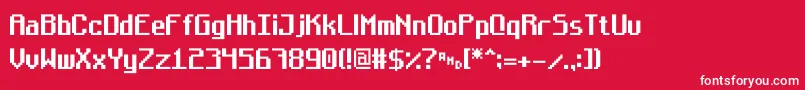 Bugsmirc09 Font – White Fonts on Red Background