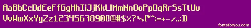 Weitere Informationen zur Bugsmirc09-Schriftart Bugsmirc09-Schriftart – Gelbe Schriften auf violettem Hintergrund