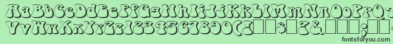 FzJazzy143DEx Font – Black Fonts on Green Background