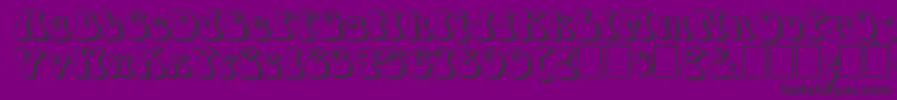 Czcionka FzJazzy143DEx – czarne czcionki na fioletowym tle