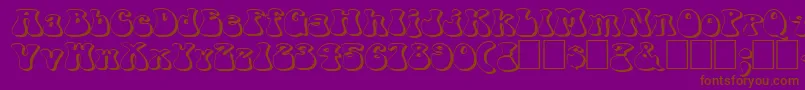 FzJazzy143DEx-Schriftart – Braune Schriften auf violettem Hintergrund