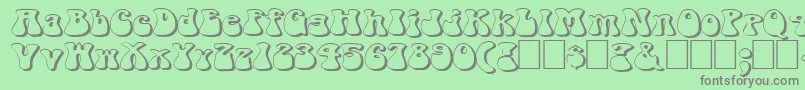 FzJazzy143DEx Font – Gray Fonts on Green Background