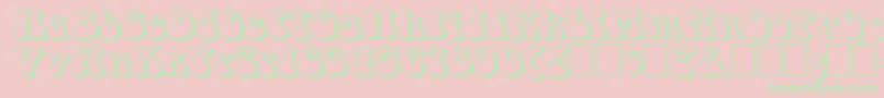 FzJazzy143DEx Font – Green Fonts on Pink Background