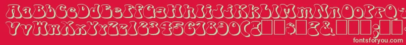 FzJazzy143DEx Font – Green Fonts on Red Background